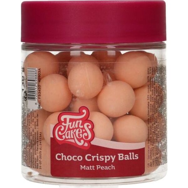 FunCakes FunCakes Choco Crispy Balls - Matt Peach 130g