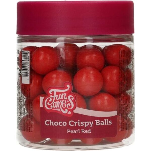 FunCakes FunCakes Choco Crispy Balls - Pearl Red 130g