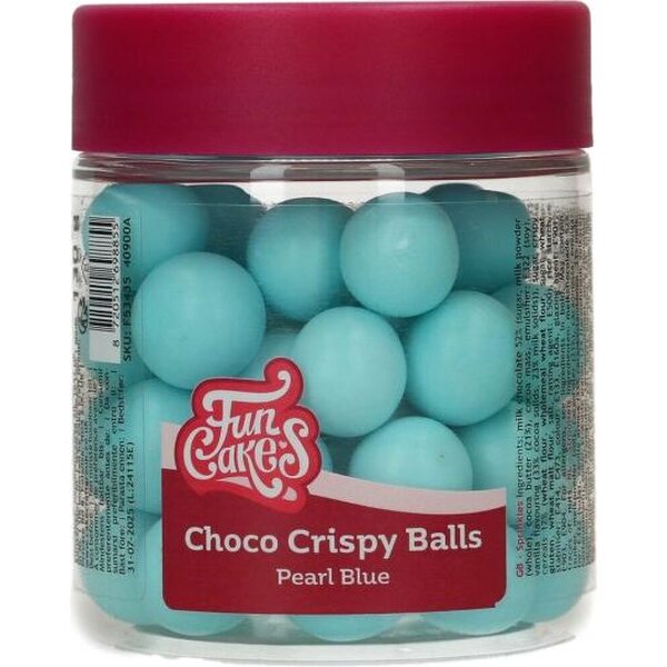 FunCakes FunCakes Choco Crispy Balls - Pearl Blue 130g