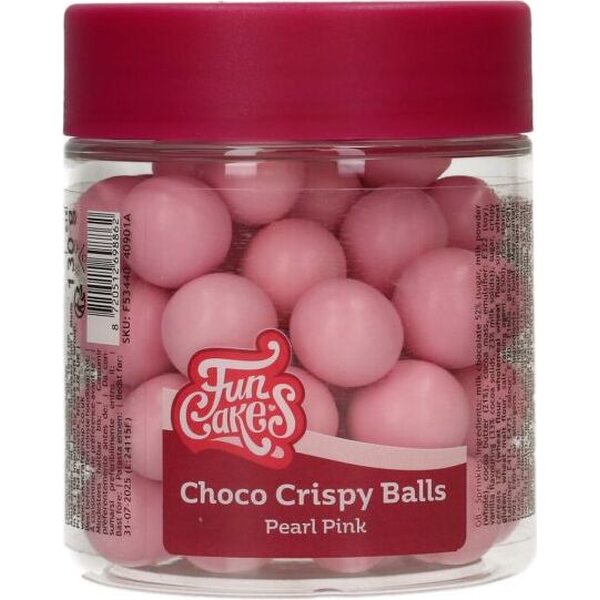 FunCakes Choco Crispy Balls Pearl Pink 130g