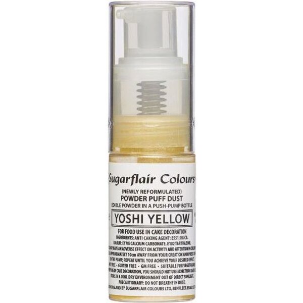 Sugarflair Sugarflair Pump Spray Powder Puff Dust -Yoshi Yellow-.