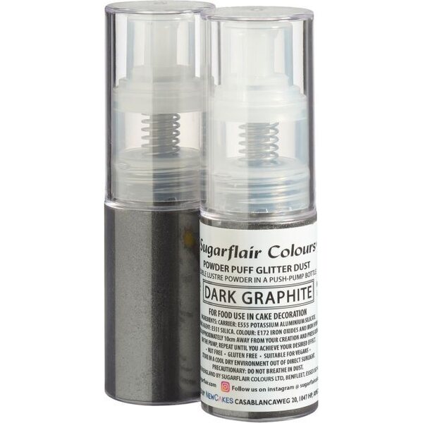 Sugarflair Sugarflair Pump Spray Glitter Dust -Dark Graphite-.