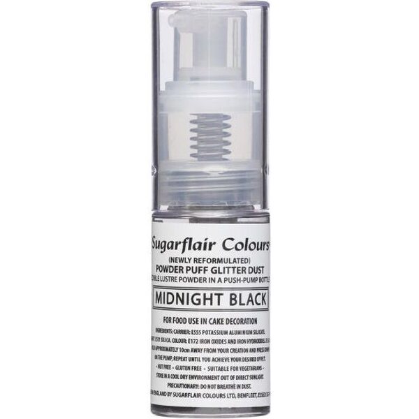 Sugarflair Pump Spray Glitter Dust Midnight Black