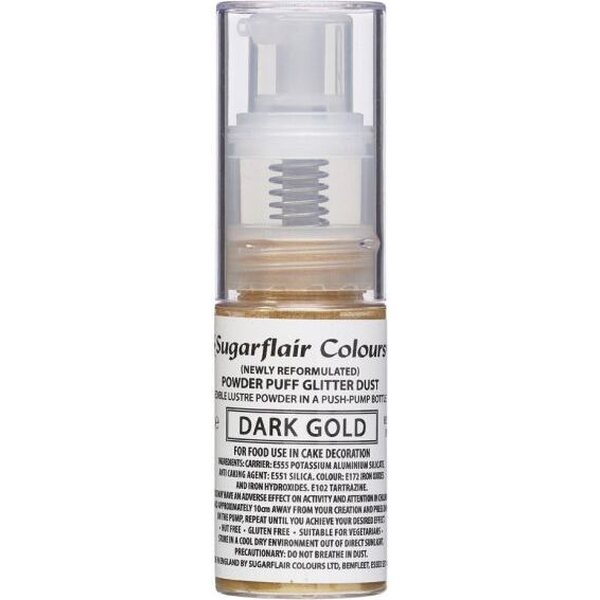 Sugarflair Sugarflair Pump Spray Glitter Dust -Dark Gold-.