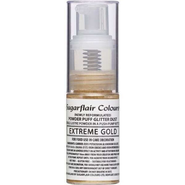 Sugarflair Pump Spray Glitter Dust Extreme Gold