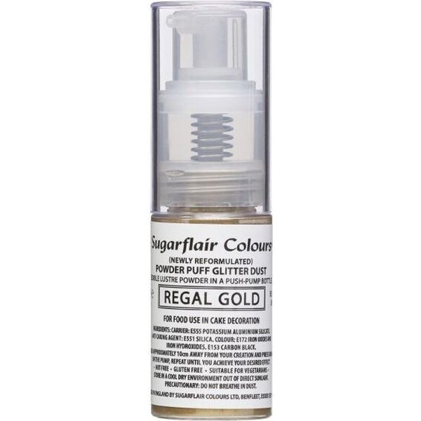 Sugarflair Pump Spray Glitter Dust Regal Gold