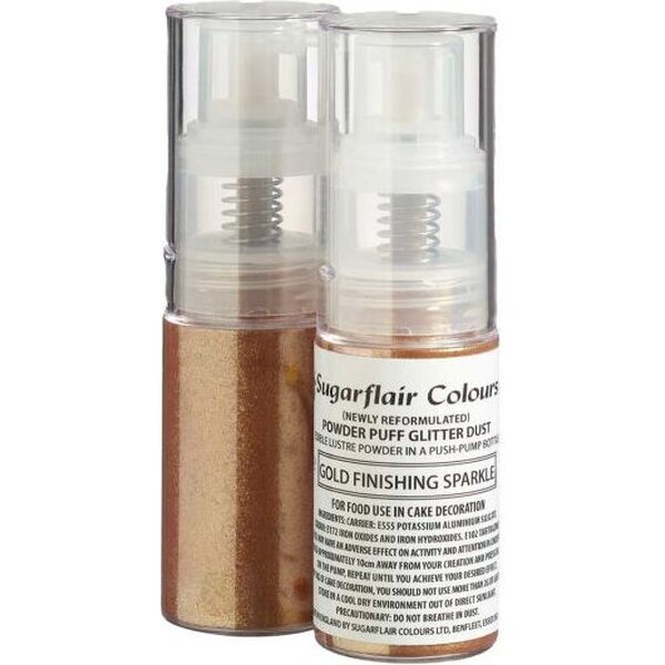 Sugarflair Sugarflair Pump Spray Glitter Dust -Gold Finishing-