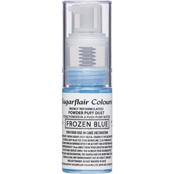 Sugarflair Pump Spray Powder Puff Dust Frozen Blue