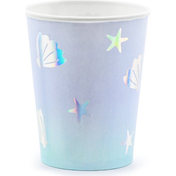 Paper cups Narwhal, mix, 220ml 1pkt/6pc.