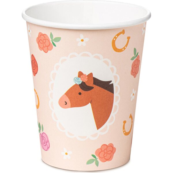 Cups Horse, 220 ml, mix 1pkt/6pc.