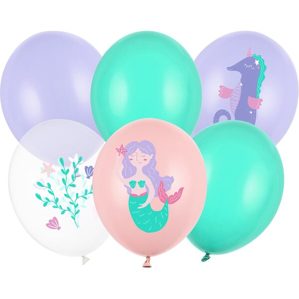 Balloons 30 cm, Sea World, mix 1pkt/6pc.