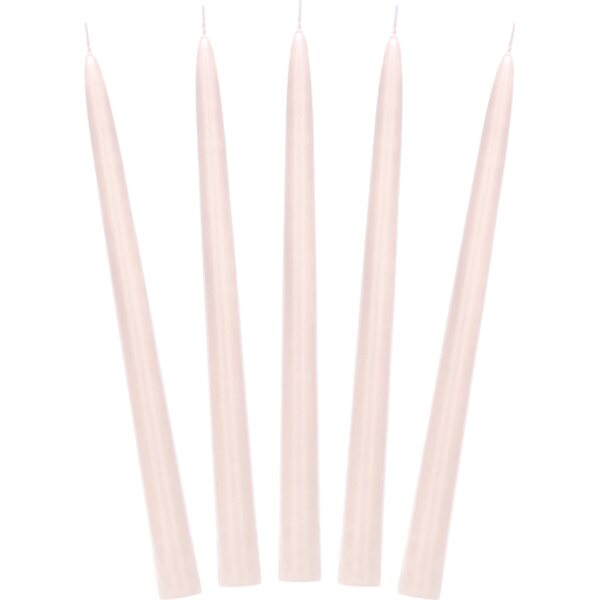 Taper candle, matt, nude, 24cm 1pkt/10pc.