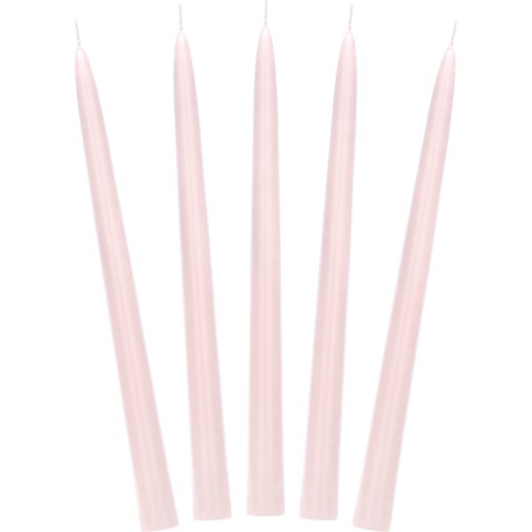 Taper candle, matt, dusty rose, 24cm 1pkt/10pc.