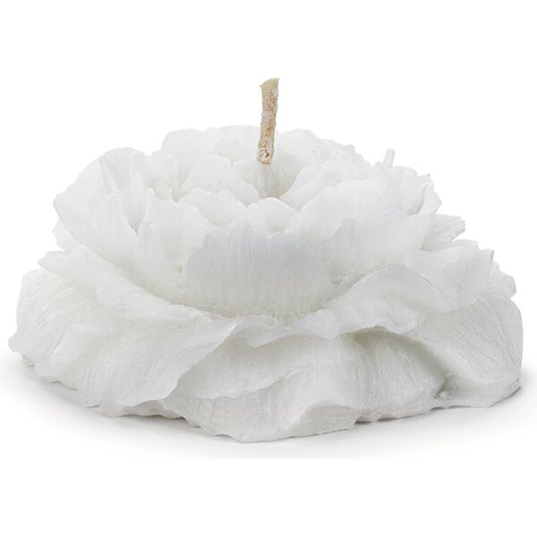 Floating candle peony, matt, white, 8 cm 1pkt/4pc.