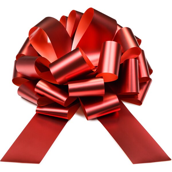 DIY decorative bow, red, 40 cm