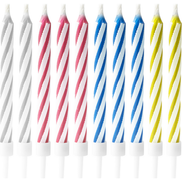 Magical unquenchable birthday candles, 10 pieces.