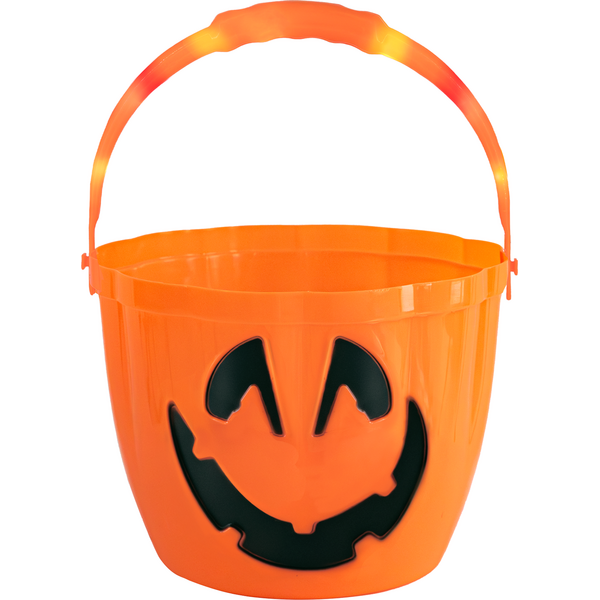 Halloween candy basket with illuminated handle