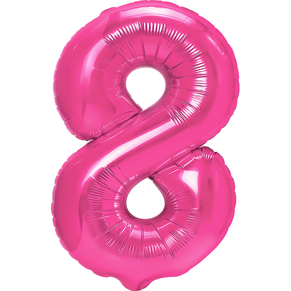 Numerofoliopallo 8 pinkki 86 cm