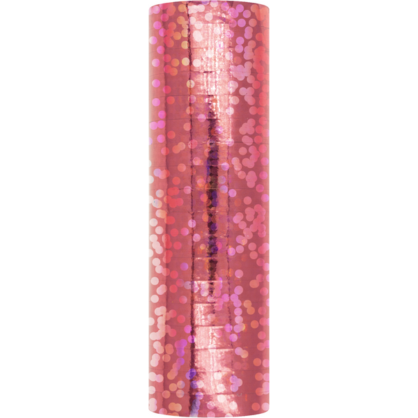 Pink glitter holographic streamer