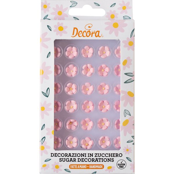 Decora 30 SUGAR DECORATION SMALL FLOWER PINK