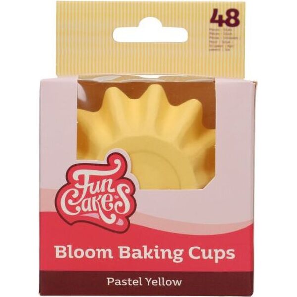 FunCakes Bloom Baking Cups Pastel Yellow pk/48