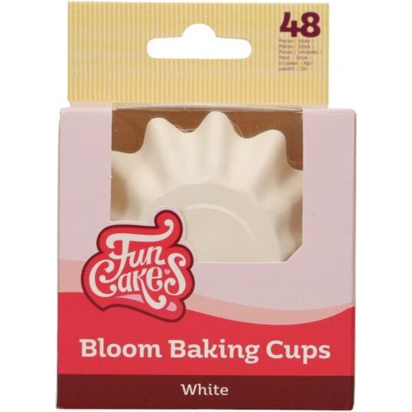 FunCakes Bloom Baking Cups White pk/48