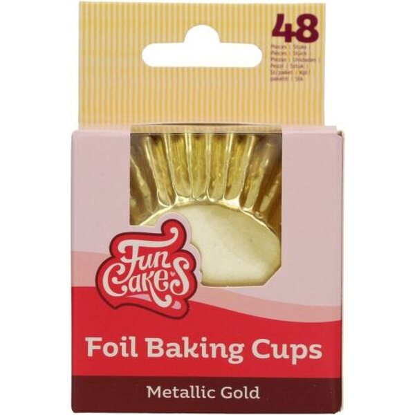 FunCakes Foil Baking Cups Metallic Gold pk/48