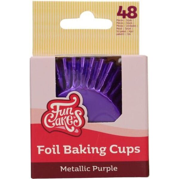 FunCakes Foil Baking Cups Metallic Purple pk/48