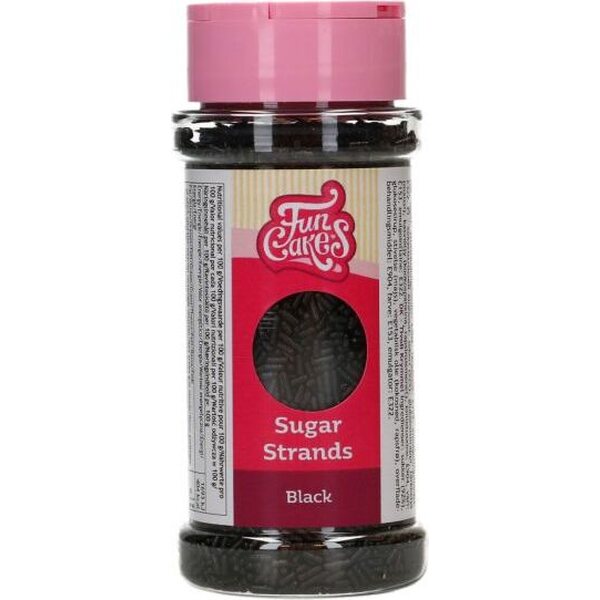 FunCakes Sugar Strands Black 80 g