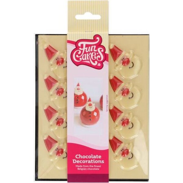 FunCakes Chocolate Decorations Santa Set/12