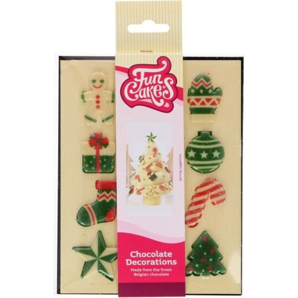 FunCakes Chocolate Decorations Xmas Figures Set/12