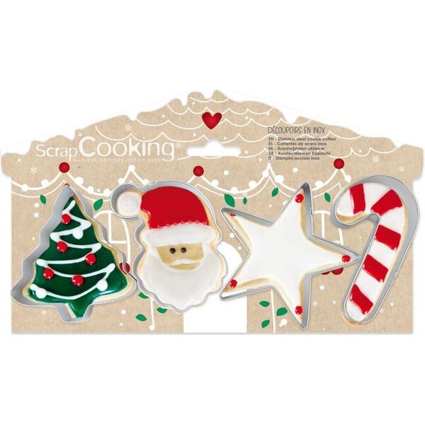 Scrapcooking Christmas cookie cutters pk/4