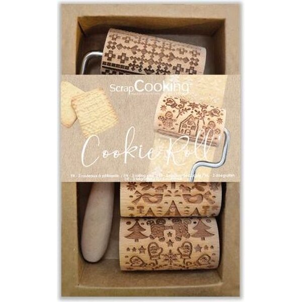 Scrapcooking Mini Wooden Christmas Cookie Roll Set/3