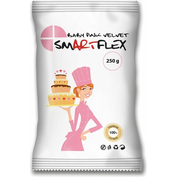 SmartFlex Sokerimassa vaaleanpunainen 250 g