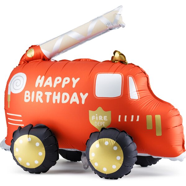 Foil balloon Fire truck, mix, 67x53 cm