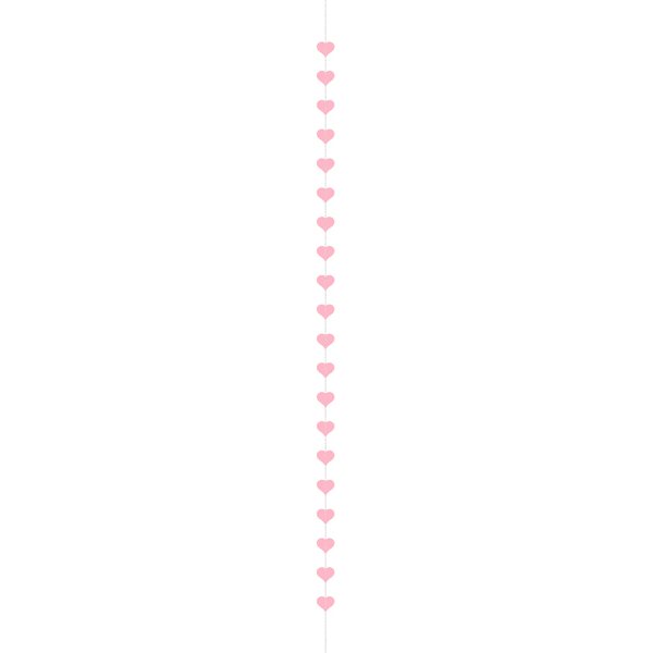 Garland Hearts, pink, 3,5 m