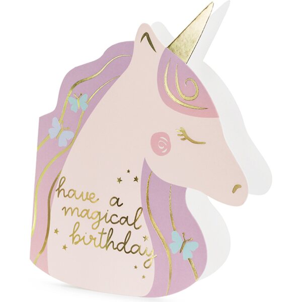 Birthday Card Unicorn, mix, 15x18.5cm