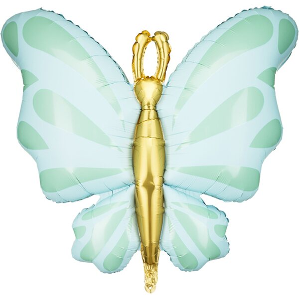 Foil Balloon Butterfly, 69x69 cm, mint