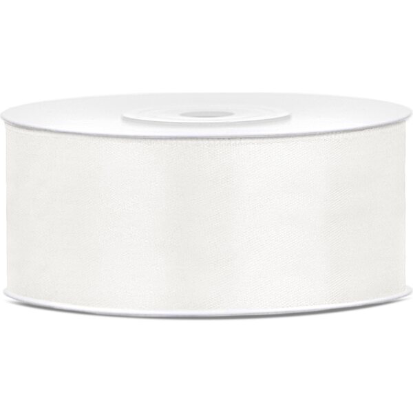 Satin Ribbon, light cream, 25mm/25m