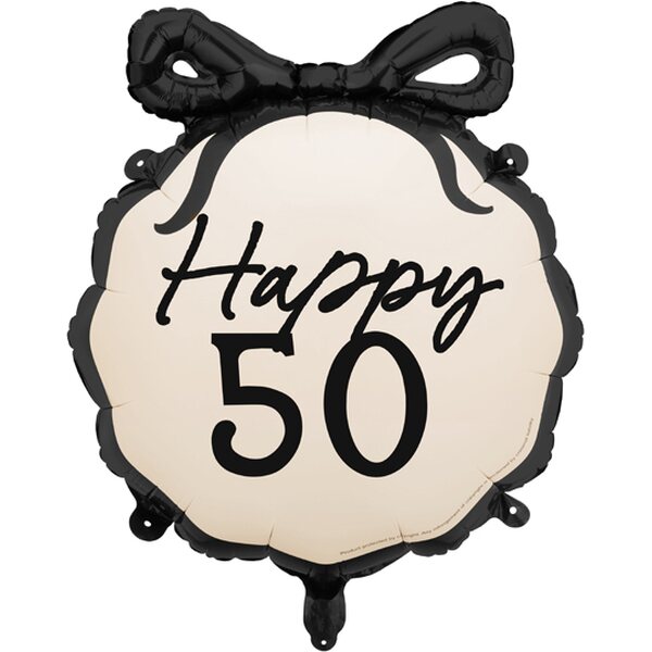 Foil Balloon Pill Happy 50, 47.5x45 cm, mix