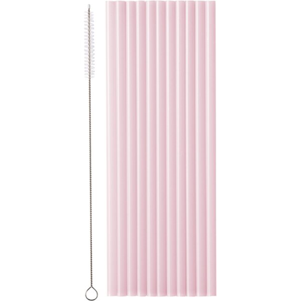 Plastic straws, 23 cm, pink  1pkt/12pc.