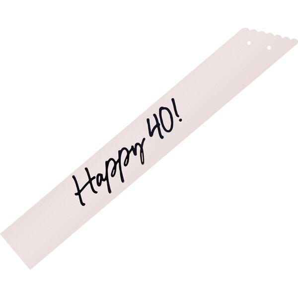 Happy 40 Sash, cream, 76 cm