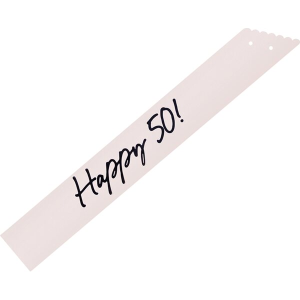 Happy 50 Sash, cream, 76 cm