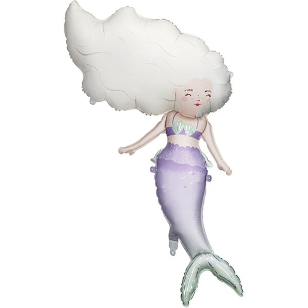 Foil balloon Mermaid, 72x52 cm, mix