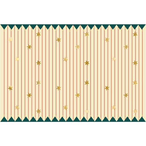 Paper Tablecloth Thin Stripes and Stars, mix, 180 x 120 cm