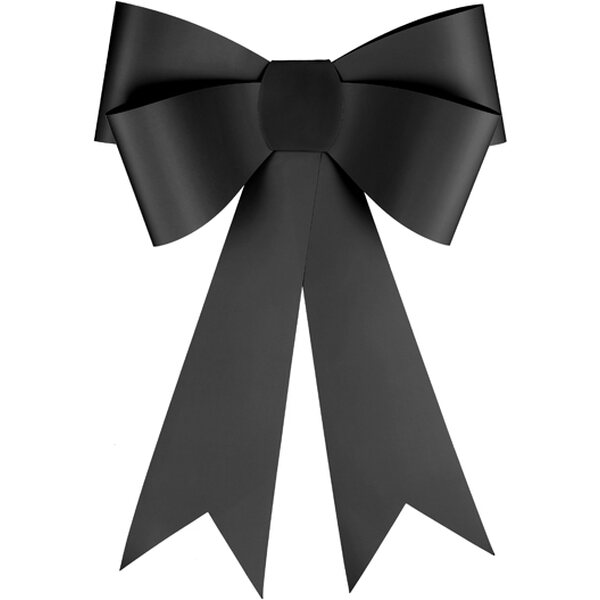 DIY decorative bow, black, 55x71 cm