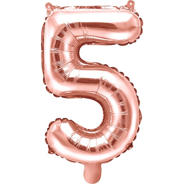 Foil Balloon Number ''5'', 35cm, gold