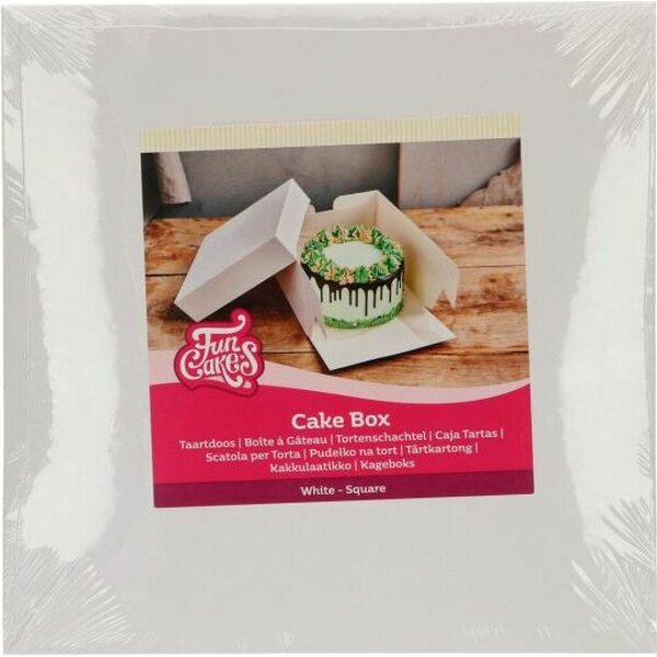 FunCakes FunCakes Taartdoos Wit 40x40x15 cm pk/1