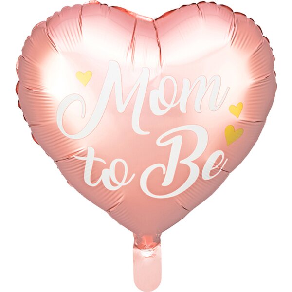 Mom to Be sydän tavallinen foliopallo, 35 cm, ruusukulta
