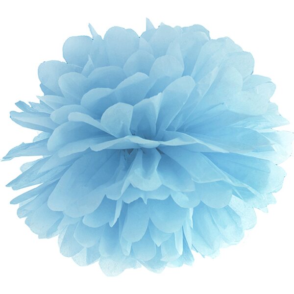 Tissue paper Pompom, light misty blue, 35cm .